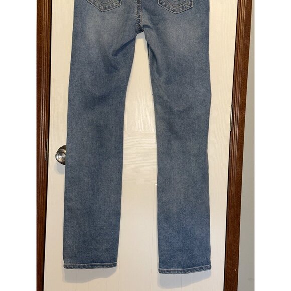 NWT True Religion Billie Big T Stitch Mid Rise Straight Jeans Size 29 - Picture 8 of 16